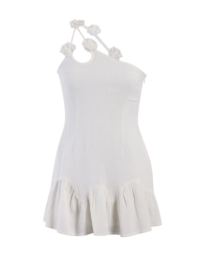 FLEUR DRESS- WHITE