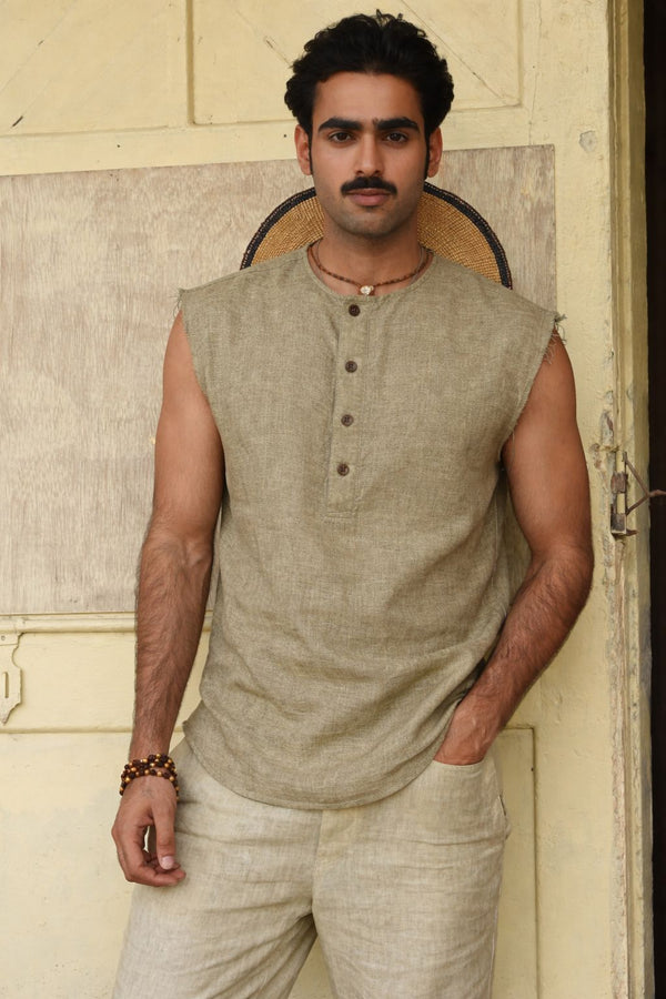 Selman Linen Tank - Natural