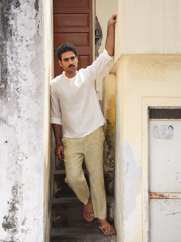 Berber Linen Pant - Natural