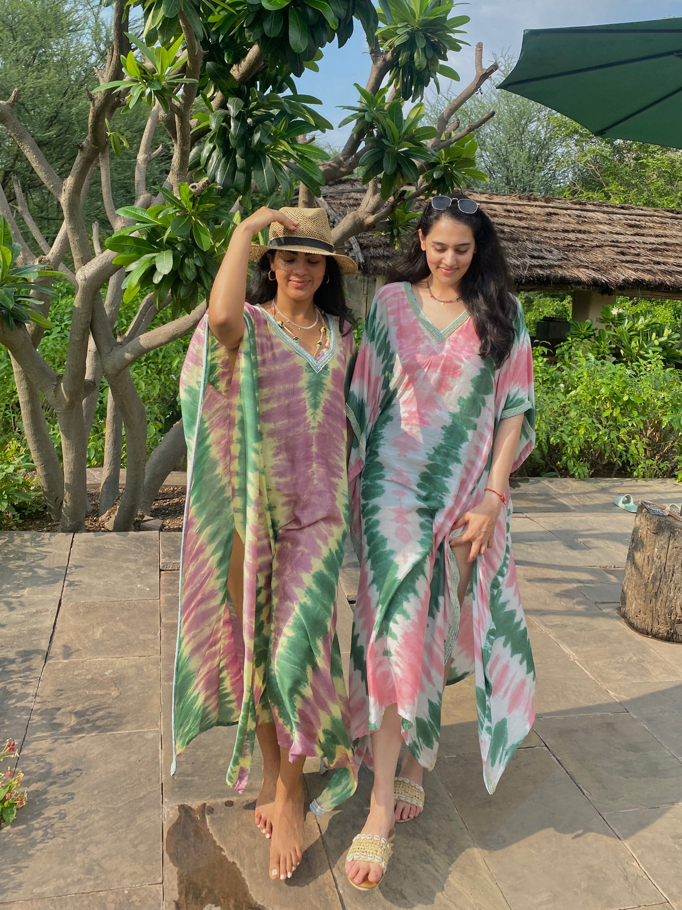 ARAHA KAFTAN- ROSE & EMERALD