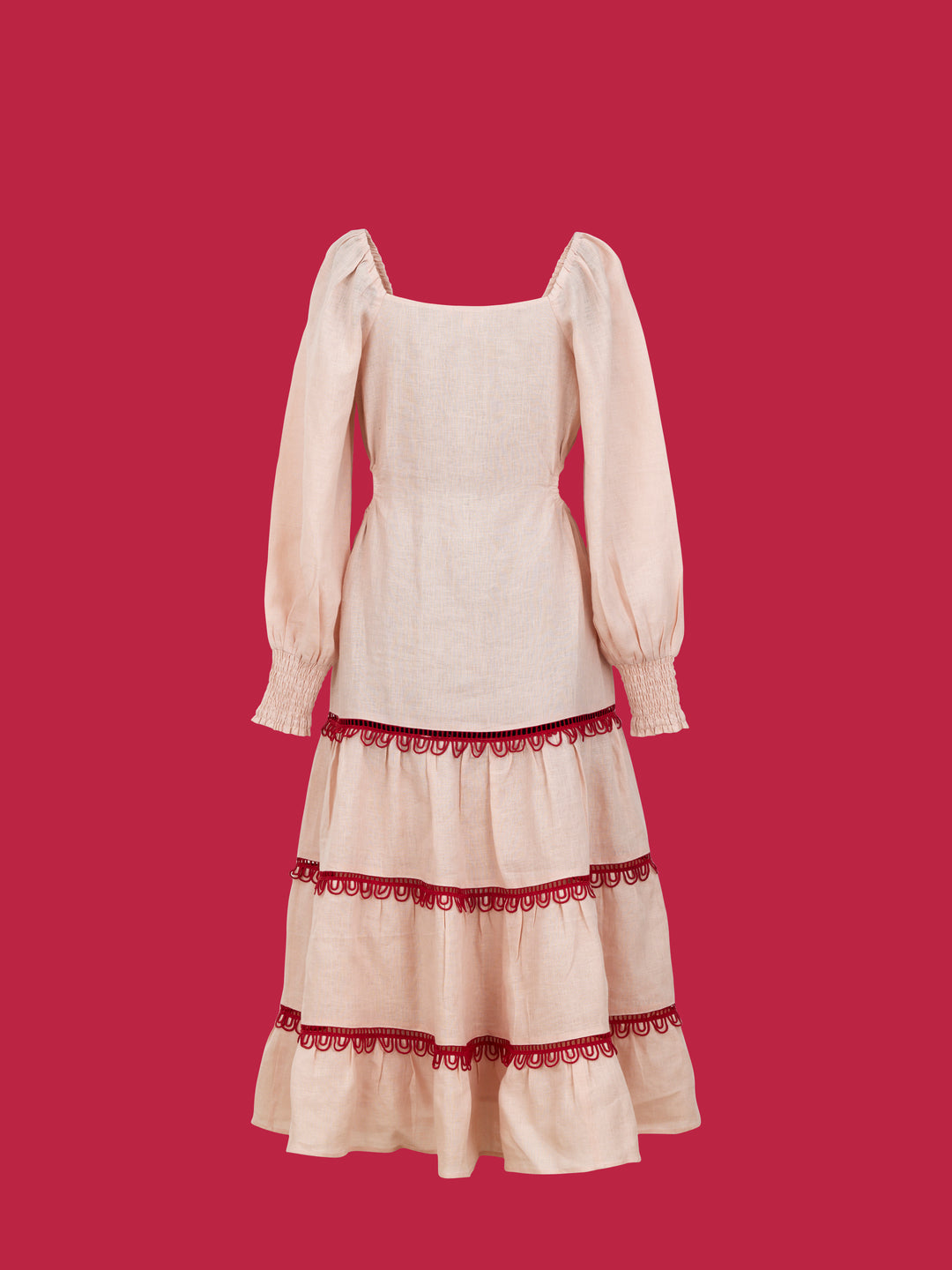 【新品未使用】louren volume sleeve dress インド製 volume sleeve embroidery dress – louren store
