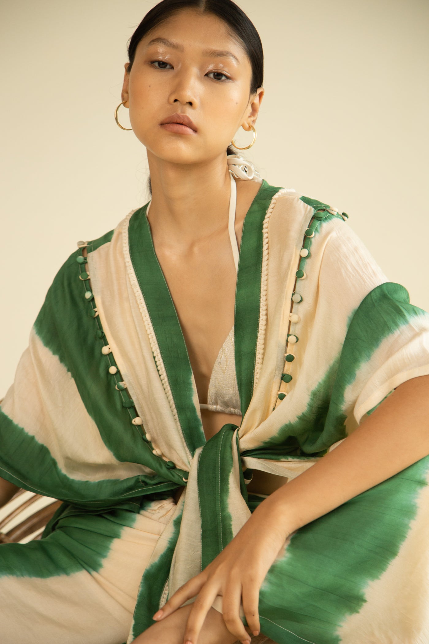 6 WAY LIA KIMONO IN SEAWEED