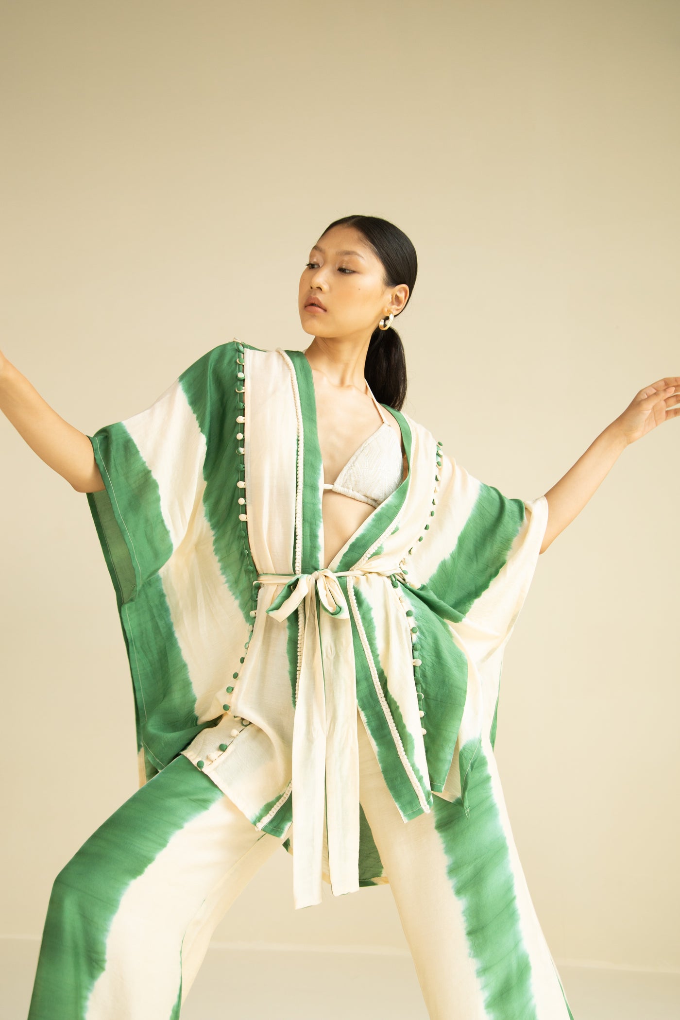 6 WAY LIA KIMONO IN SEAWEED