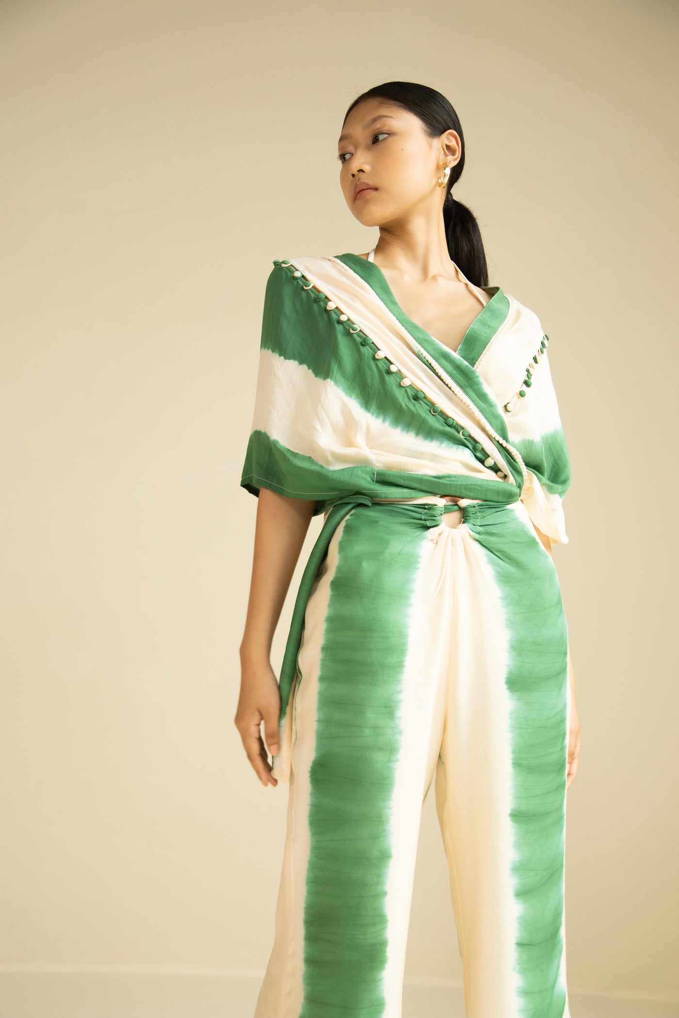 6 WAY LIA KIMONO IN SEAWEED