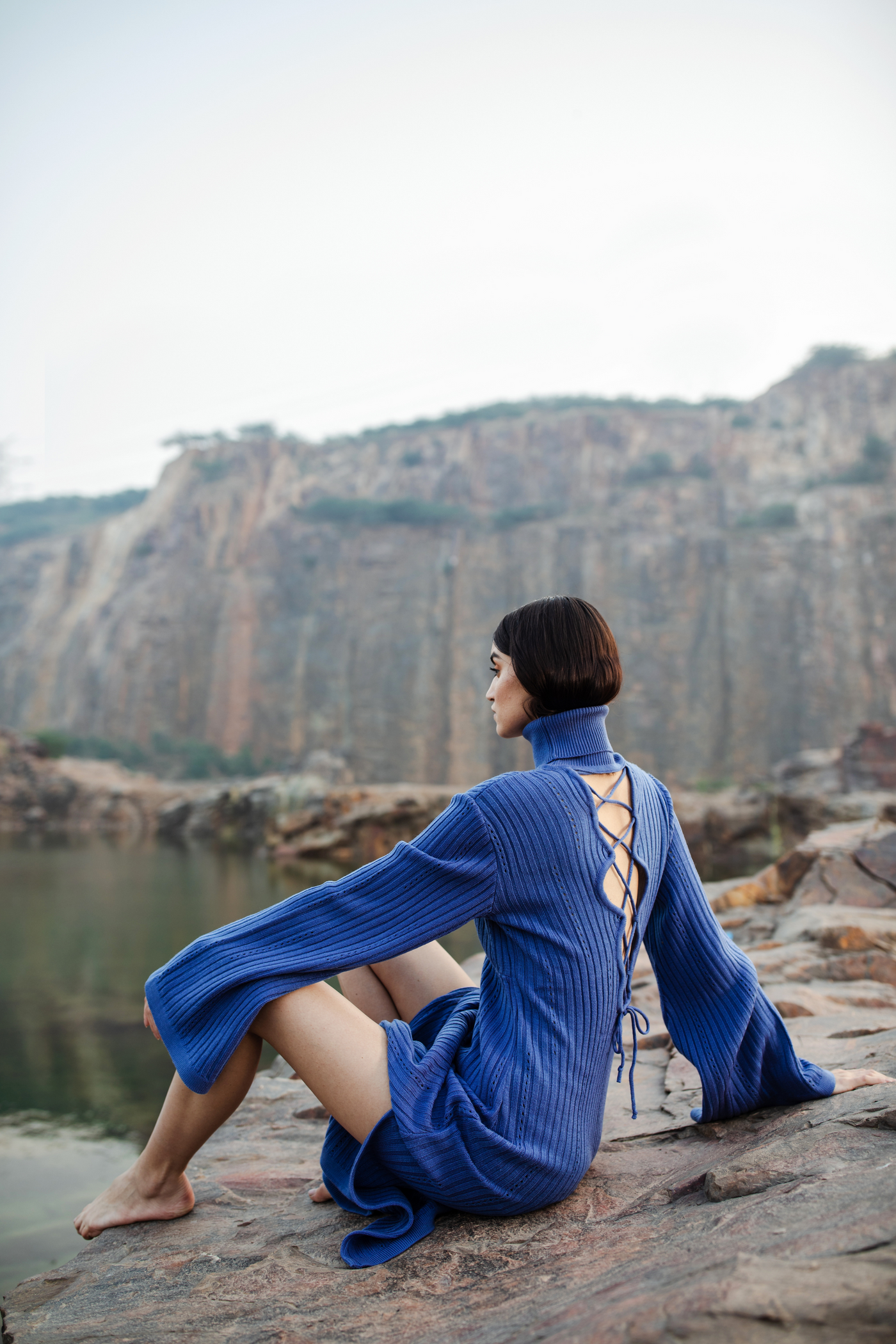 MOCHA SWALI SWEATER DRESS