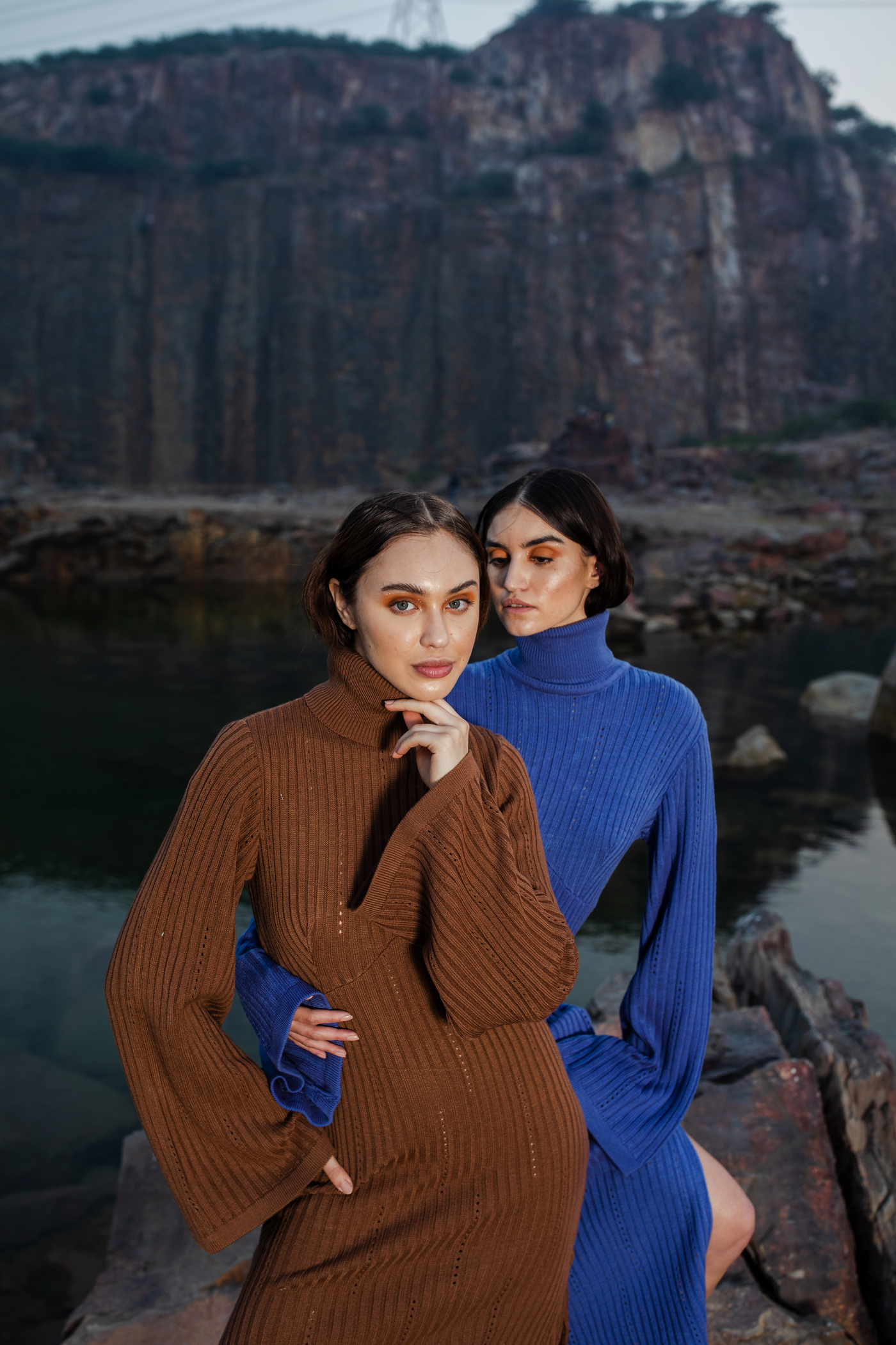 MOCHA SWALI SWEATER DRESS